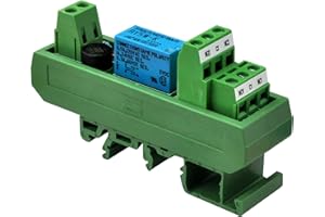 Electronics-Salon AC/DC 5V Slim DIN Rail Mount DPDT Signal Relay Interface Module, RY5W-K.