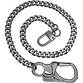 Ahiller Wallet Chain for Men, Lockable Carabiner with Tungsten Steel Taper, Heavy Duty Chain for Key Pocket Belt