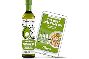 Chosen Foods 100% Pure Avocado Oil for Cooking - 25.4 floz - Rich in Good Fats, Naturally Refined, High Smoke Point, Non-GMO, Soy-Free, Canola Oil-Free, Gluten-Free, Keto + Recipe eBook