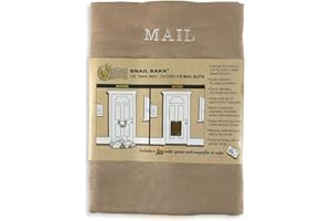 SNAIL SAKK: Mail Catcher for Mail Slots - TAN with Clear Window! No More Mail on The Floor. No Screws or Tools Needed. Draft reducing and Much More. Use on Home, Office and Garage Doors.