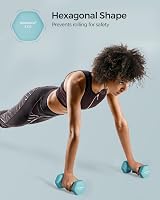 SONGMICS Dumbbells Set 2 x 2kg Hex Neoprene Coated Pale Blue SYL904Q01 view 6