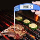 Flintronic Digital Instant Read Meat Thermometer Blue with Foldable Probe view 9