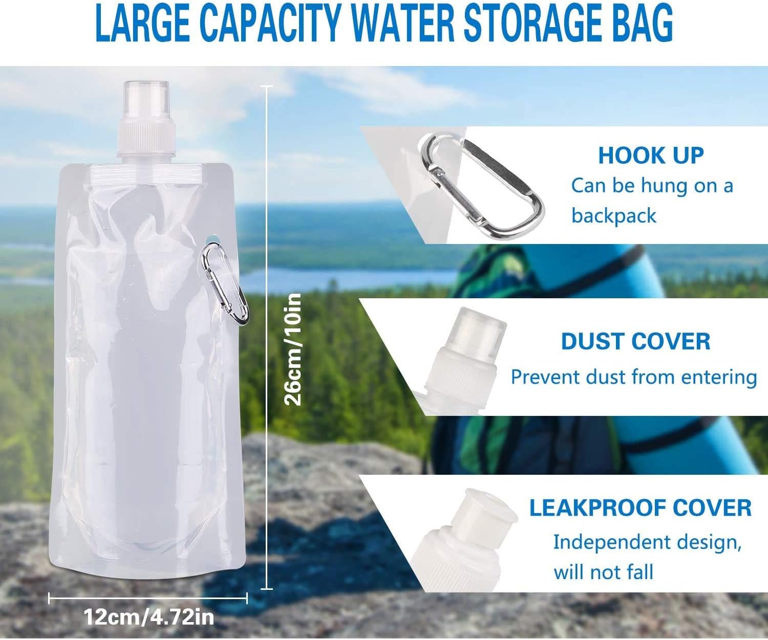 Lixada Water Filter Straw with 5000L Filtration 0.01 Micron Purifier Survival Gear for Hiking, Camping, Travel, Emergency : Sports & Outdoors