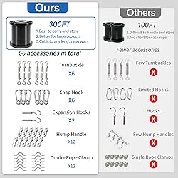 UZE String Light Hanging Kit with 300 FT