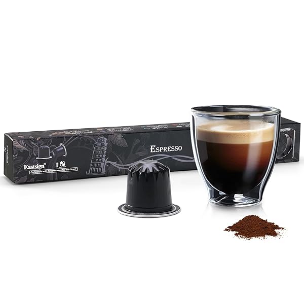 COFFEE ESPRESSO CAPSULES 10 COUNT COFFEE PODS, MEDIUM & DARK ROAST COFFEE CAPSULES ESPRESSO COFFEE, COMPATIBLE WITH NESPRESSO ORIGINAL LINE, 10 COUNT (PACK OF 1)