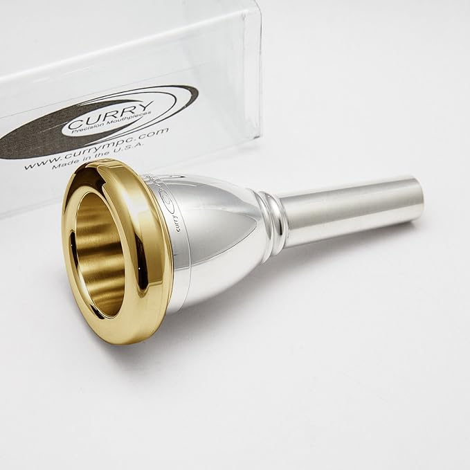 Curry 24K Gold Rim & Cup Tuba Mouthpiece, 132G Musical