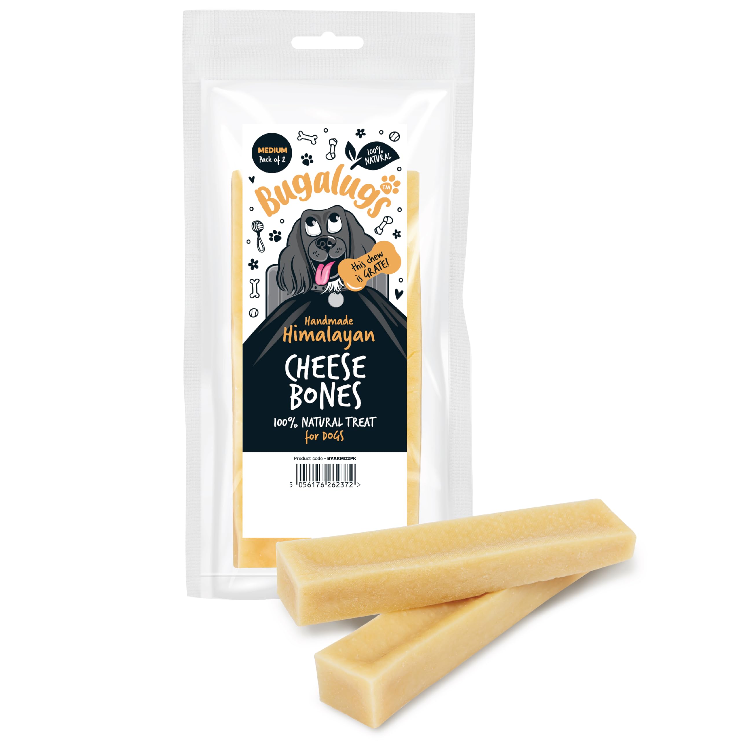 Bugalugs Himalayan Yak Chews for dogs are 100% natural dog treats & puppy treats - Dog dental sticks yak chew are a long lasting healthy dental sticks dogs for Plaque Off & Tartar