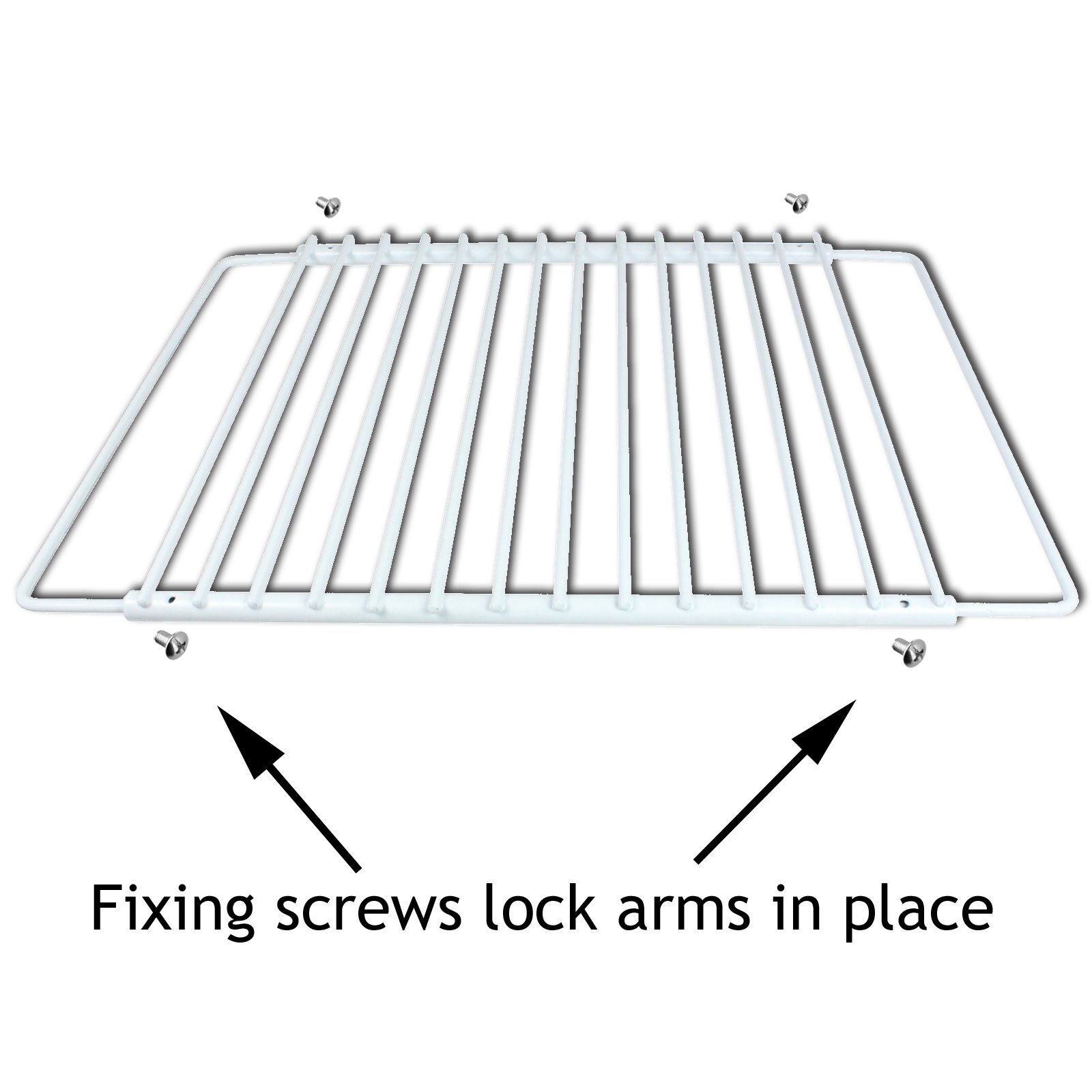 First4Spares Adjustable Plastic Coated Shelf with Screw Fix Extendable Arms for All Makes and