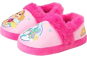 Nickelodeon Girl's Paw Patrol Plush Fuzzy Skye and Everest Slippers (Toddler/Little Kid)