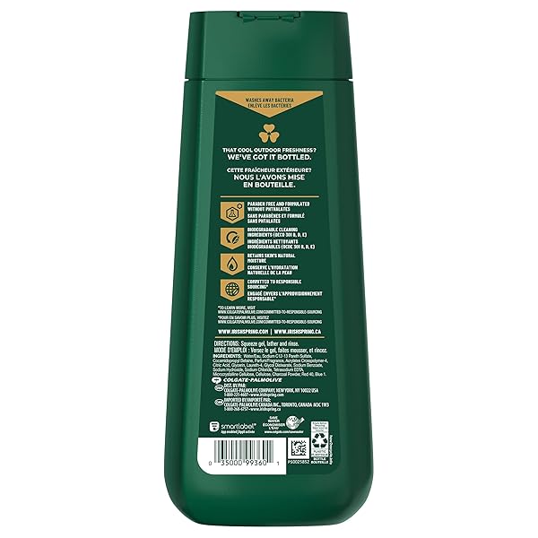 IRISH SPRING CHARCOAL REFRESH BODY WASH FOR MEN, 591 ML