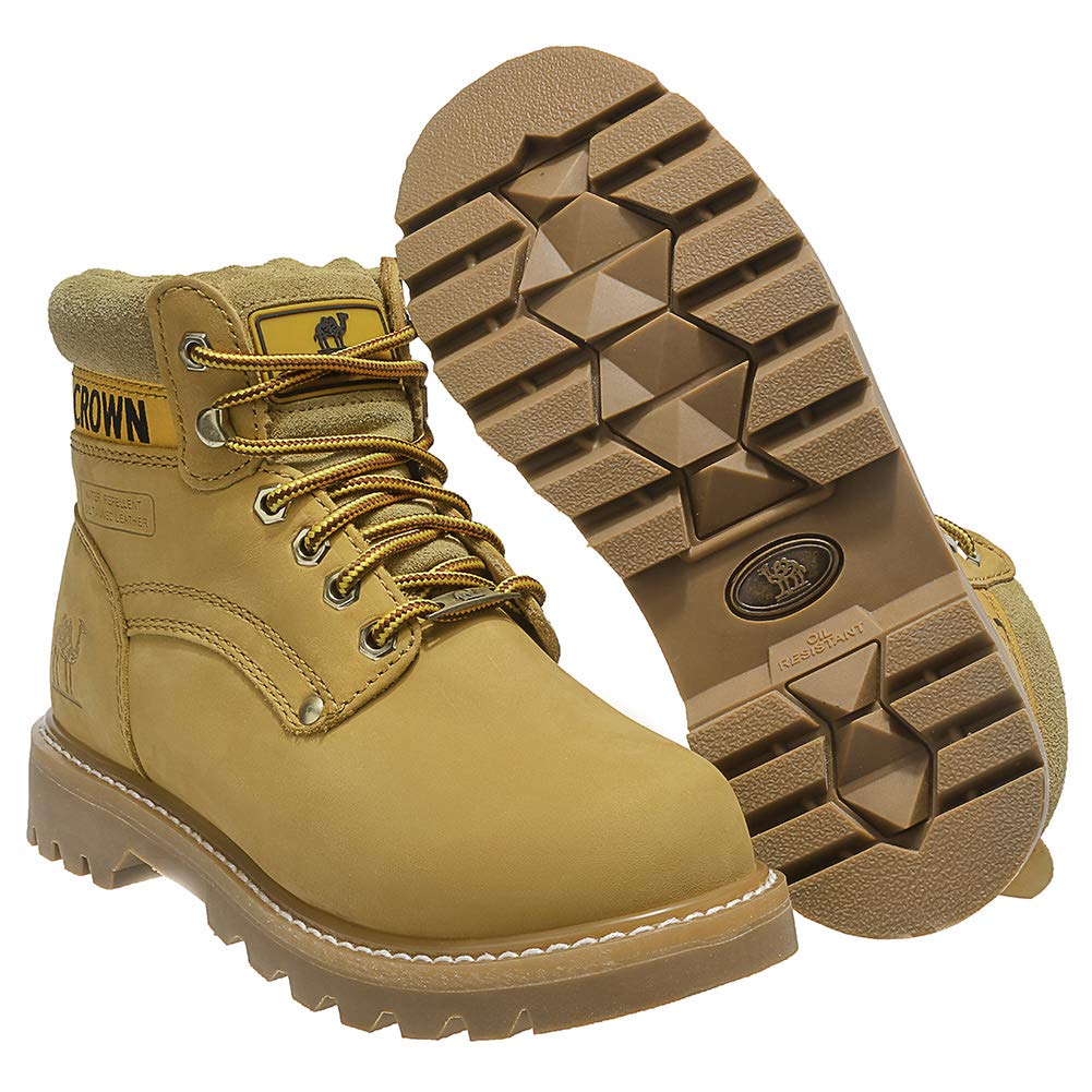 CAMEL CROWN Women Work Boots Genuine Leather 6\