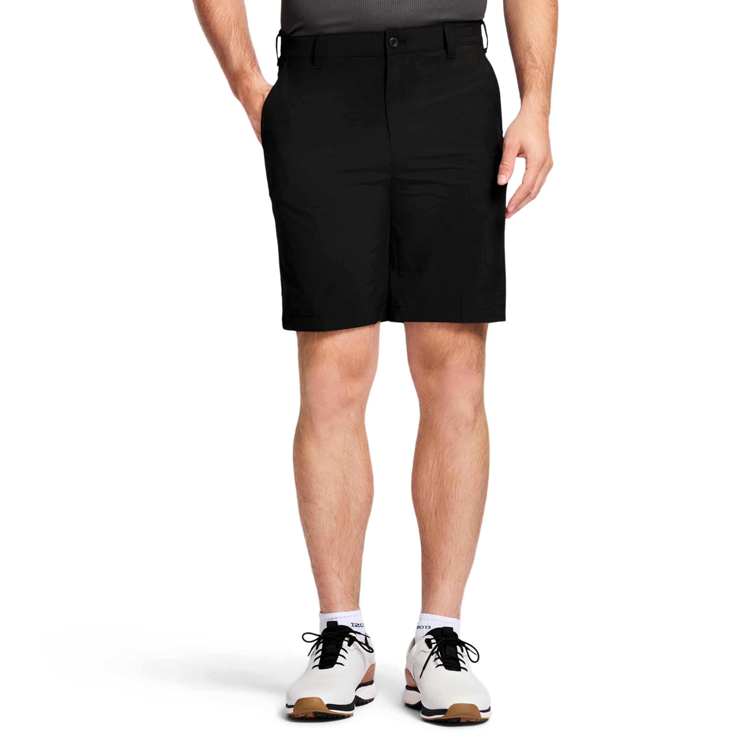 Izod Men's Golf 9.5" Swingflex Stretch Straight Fit Short, Black, 40 Image