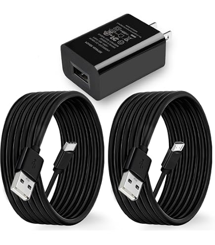 Amazon.com: 10FT Long Micro USB Charge Power Cable Cord for Old