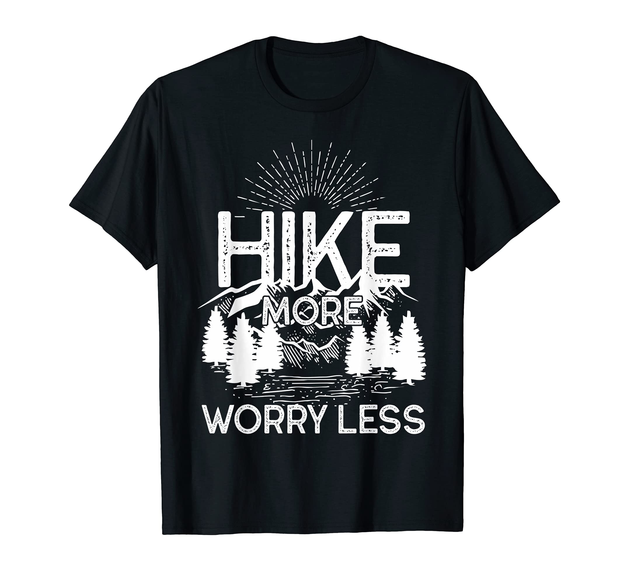 Camping Hike More Vintage Sunset Mountain Climbing T-Shirt