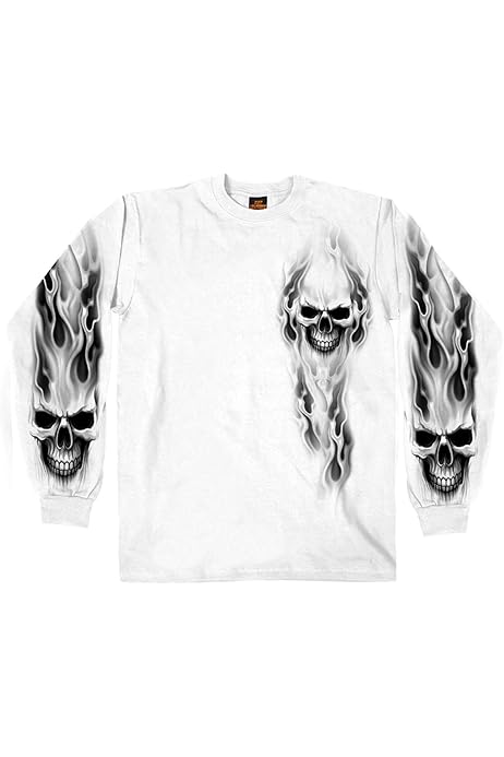 long sleeve shirt with skulls
