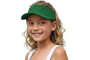 Jastore Kids Girls Boys Packable Hat Sun Visor Hats Cotton Sports Summer Golf Visor Hat