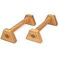 WOODPOWER® - PowerBars, Wooden Parallettes Push Up Bars, Joint-Friendly Beech Wood Calisthenics Equipment for Home, Durable Handstand Trainer Push Up Handles for Floors