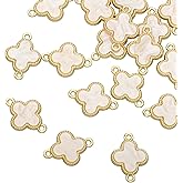 Zicdije Pack of 20 Shell Charms Gold Plated Pendants Color Retention Pendants Accessories for Necklace Bracelet Jewelry Making DIY Crafting