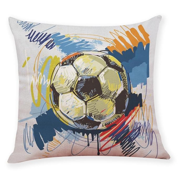 Home Decor Cushion Cover Football Soccer Throw Amazon.in Electronics