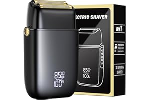 FISHCOVERS Electric Razor for Men Face, Electric Shavers for Men, Foil Shaver with 3 Adjustable Speeds, Rechargeable Waterproof Close Shave Trimmer with LED Display for Face/Beard/Head (Black)