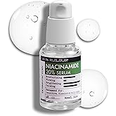 Niacinamide 20% Vitamin B3 Concentrated Face Serum 1 Oz- Damask Rose Water 64.5% No-Scent Defying-Aging Minimizing Pores Pump Fine Lines Sensitive Dull Skin Korean Skincare (1 Fl Oz)