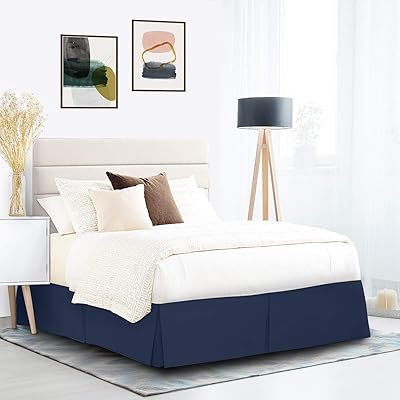 Dark Blue Queen Bed Skirt with Pleated Design Nigeria Ubuy