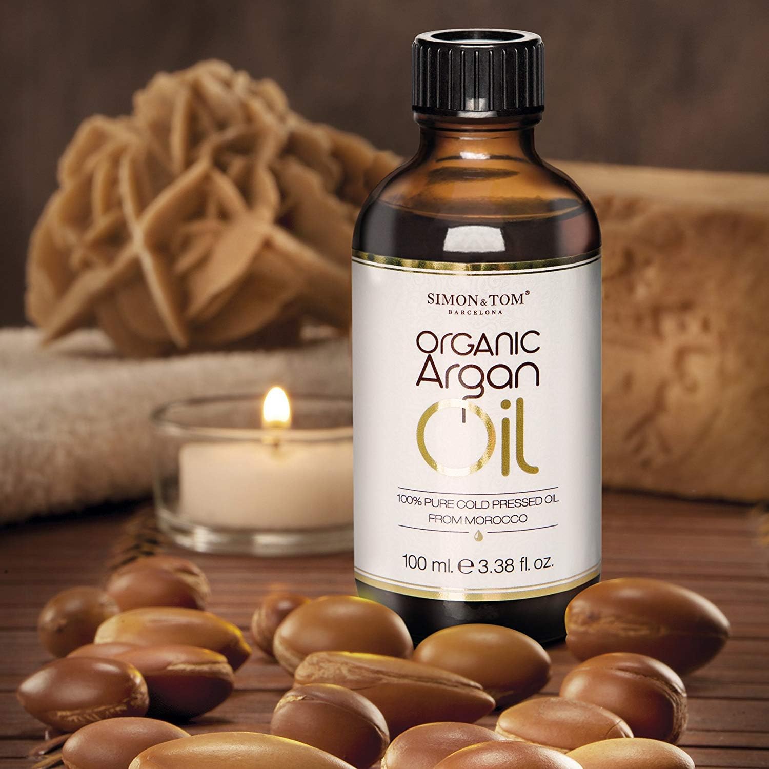 Simon&Tom Argan Oil, Pure Organic Argan Oil from Morocco, Body Moisturizer for Dry Skin Care, Suitable for Hair Face - Image 4