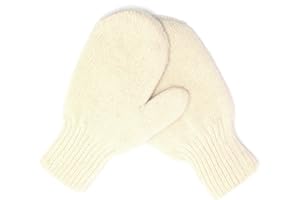 ZAYA KIDS 100% Organic Wool Mittens, Double-Layer of Natural Dye-Free Mongolian Sheep Wool, Warm Cozy, One pair