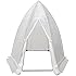 Abba Patio Portable 7.8'D x 6.7'W Hexagonal Walk in Greenhouse Fully Enclosed Lawn and Garden Outdoor Tent with Window, White
