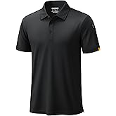 TACVASEN Men's Polo Shirt Short Sleeve Quick Dry Tactical Shirts Performance Athletic Golf Polos Casual Collared T-Shirts
