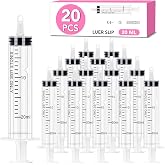 20 PCS 20ml Oral Syringe With Cap, Plastic Syringe without Needle for Medicine Dropper, Liquid Measuring, Handicrafts, Individually Sealed, Luer Slip