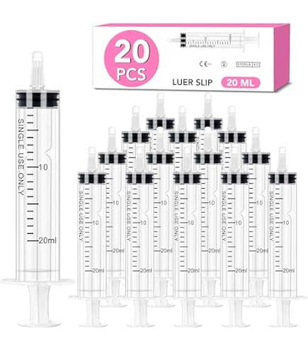 Amazon.com: 20ml Plastic Syringe for Liquids, Oral, Scientific