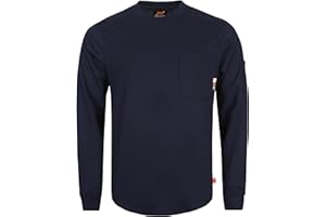 KONRECO FR Shirts for Men Crewneck 6oz Jersey Lightweight Flame Resistant Work T Shirt NFPA2112 CAT2