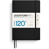 LEUCHTTURM1917 - 120G Special Edition - Medium A5 Ruled Hardcover Notebook (Black) - 203 Numbered Pages with 120gsm Paper