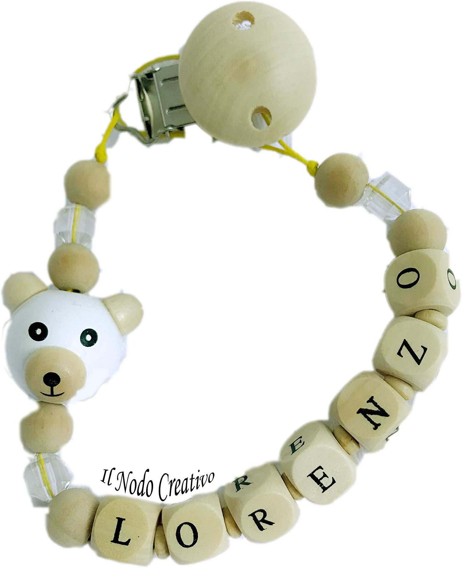 Chain clip pacifier holder | customizable name