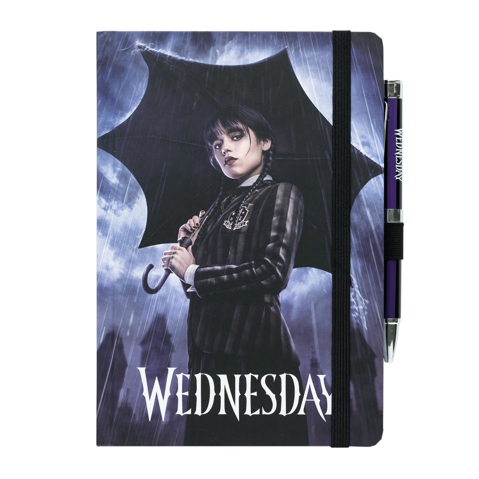 Grupo Erik A5 Notebook & Pen Set - Wednesday Addams Gifts | Projector Pen, Lined Journal Note Book, Lined Notebook A5 Sketchbook | Wednesday Gifts Under 15 Pounds — image 1