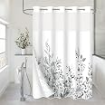 Gibelle Long Shower Curtain Liner 72x78 Inches - Purple Waterproof Fabric, 12 Hooks Included, Hotel Quality