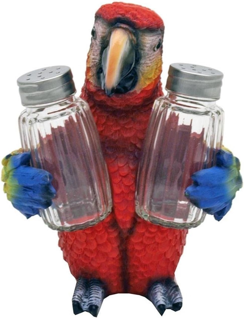 Animal, Bird, Western, Wild Life, Biker, Farm, Chef, Day of Dead Polyresin Salt and Pepper Shaker Set Home Kitchen Diniing Select Yours (Parrot)