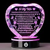 Valentine's Day Romantic Heart Unique Gifts for Wife with Wedding Anniversary I Love You for Her Best Wife Birthday Valentines Day Gift Ideas to My Wife Keepsakes Presents from Husband (Wife Gifts-02)