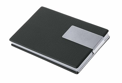 Wedo 80042-2 Visitenkartenbox (Good Deal für Karten 90 x 57 mm) schwarz/silber