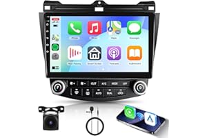 PODOFO for Honda Accord 2003-2007 Android Car Radio Stereo 10.1 inch Capacitive HD Touch Screen with Wireless carplay&Android Auto GPS Navigation WiFi Bluetooth USB FM Car Audio SWC 2G+32G