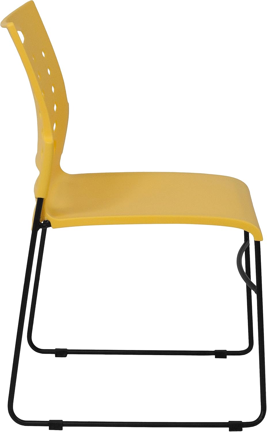 Flash Furniture HERCULES Series 881 lb. Capacity Yellow Sled Base Stack Chair with Air-Vent Back: Furniture & Decor