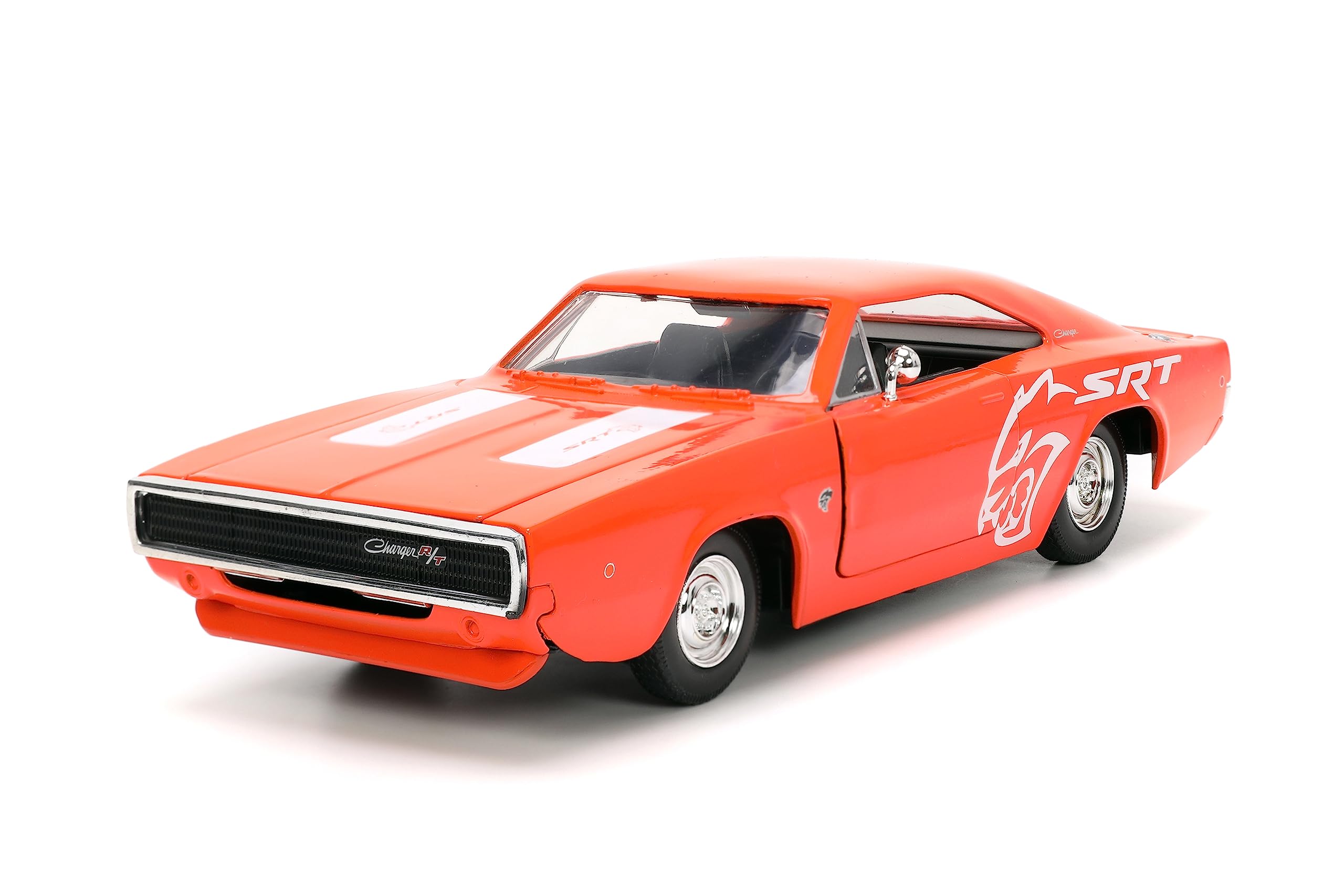 Big Time Muscle 1:24 1968 Dodge Charger Die-Cast Car (Orange)