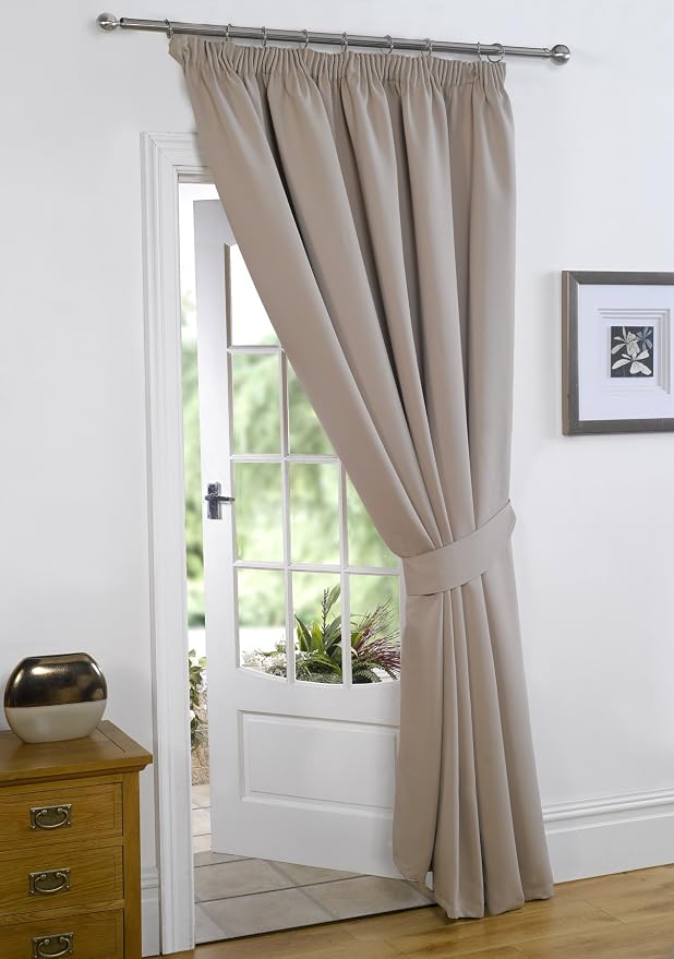 Viceroybedding BEIGE 66" Width x 84" Drop (Only 1 Panel), Supersoft
