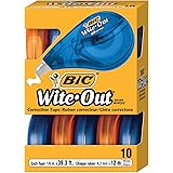 Bic White-Out EZ Lot de 10 rubans correcteurs Blanc