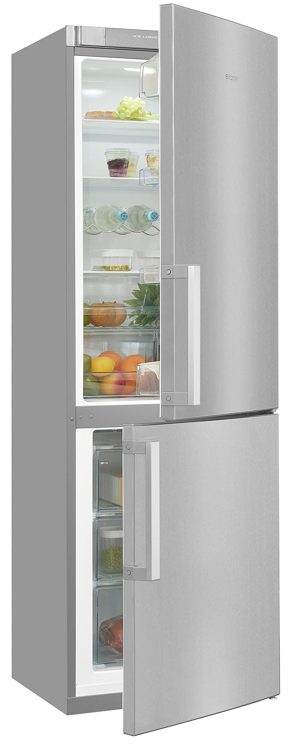 Exquisit-Frigorifico-combi-KGC35-H-280E-inoxlook-292-litros-de-volumen-Inoxlook-185×60