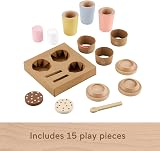 Fisher-Price Wooden Takeaway Coffee Set 15 pieces FSC Montessori Toy HXT85 view 5