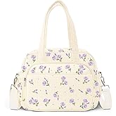WOBAGMEN Lunch Box for Women,Insulated flower Corduroy Lunch Tote Cute Lunch bag with Shoulder Strap, Multiple Pockets, Adult Teacher Nurse Bento Lunch Box for Women for work Picnic
