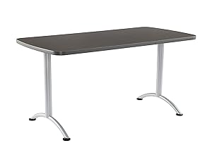 Iceberg ICE69215 ARC 5-foot Rectangular Conference Table, 30" x 60", Gray Walnut/Silver Leg