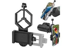 Tydeux Metal Smartphone Telescope Adapter Camera Mount, Universal Phone Mount, Work with for Telescope Spotting Scope Microsc